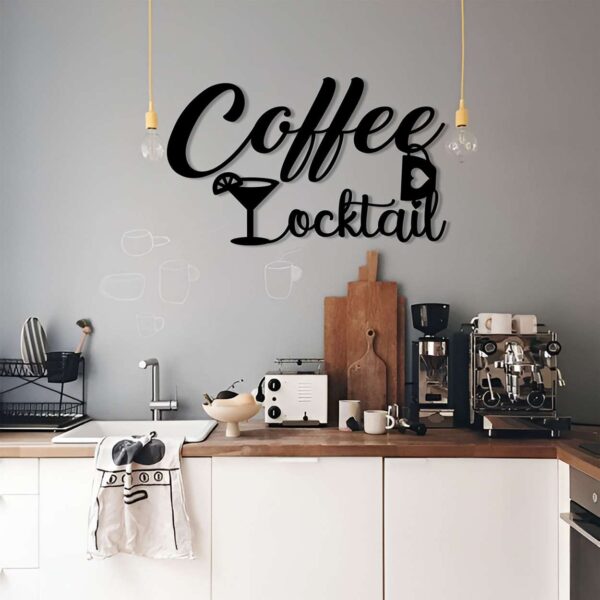 Coffee Till Cocktails Metal Sign Coffee Bar Corner Decor 1