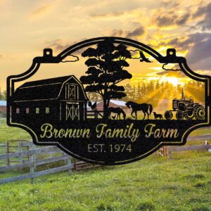 Custom Farmhouse Sign Horse Metal Ranch Sign Outsite Barn Country 1