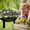 Custom Flowers Metal Garden Sign Garden Name Sign Garden's Decor