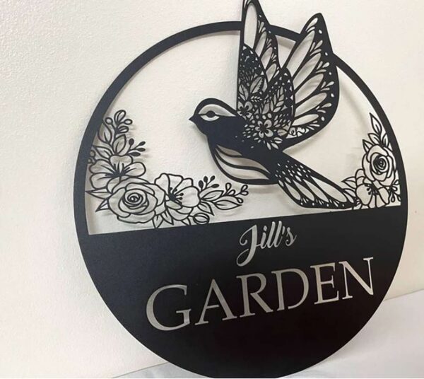 Custom Garden Sign Spring Bird Outdoor Garden Decor (3)