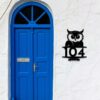 Custom Owl Metal Address Sign Modern House Number Plaque 3