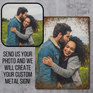 Custom Photo Metal Sign Personalized Family Picture Rusty Vintage Wall Art