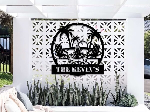 Custom Pool And Patio Sign With Name Swimming Pool Decor 1