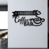 Personalized Coffee Bar Sign With Name Metal Coffee Wall Decor