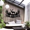 Personalized Family Deer Metal Sign Deer Antlers Wall Art 2