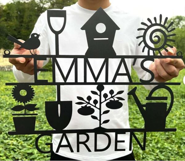 Personalized Garden Sign With Name Metal Sign Garden's Decor