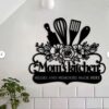 Personalized Kitchen Metal Sign Metal Wall Art Decor for Pantry Restaurant