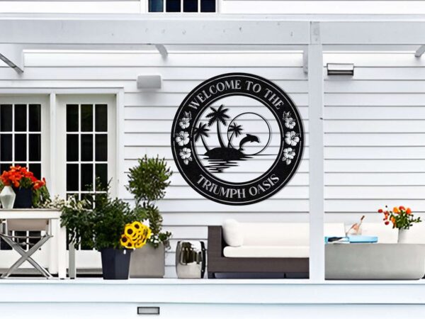 How to Hang Outdoor Metal Signs on the Pools and Patios