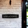 Welcome Metal Sign for Front Door Outdoor Welcome Signs